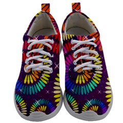 Abstract Background Spiral Colorful Mens Athletic Shoes