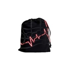 Music Wallpaper Heartbeat Melody Drawstring Pouch (small)