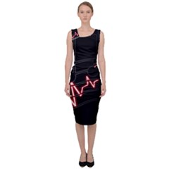 Music Wallpaper Heartbeat Melody Sleeveless Pencil Dress by HermanTelo