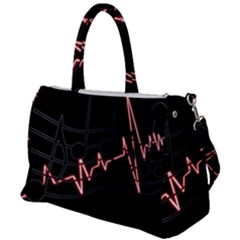 Music Wallpaper Heartbeat Melody Duffel Travel Bag by HermanTelo