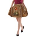 Steampunk Design A-Line Pocket Skirt View1