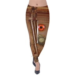 Steampunk Design Velvet Leggings by FantasyWorld7