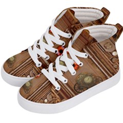 Steampunk Design Kids  Hi-top Skate Sneakers by FantasyWorld7