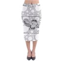 Elegant Mandala Elephant In Black And Wihte Midi Pencil Skirt View1