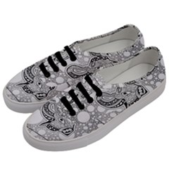 Elegant Mandala Elephant In Black And Wihte Men s Classic Low Top Sneakers by FantasyWorld7