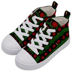 Pumkin Time Maybe Halloween Kids  Mid-top Canvas Sneakers by pepitasart