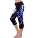 Blue Thunder Colorful Lightning graphic Capri Yoga Leggings View2