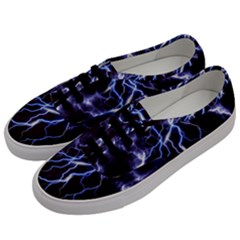 Blue Thunder Colorful Lightning Graphic Men s Classic Low Top Sneakers by picsaspassion