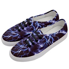 Blue Thunder Colorful Lightning Graphic Women s Classic Low Top Sneakers by picsaspassion