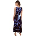 Blue Thunder Colorful Lightning graphic V-Neck Chiffon Maxi Dress View2