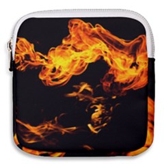 Can Walk On Fire, Black Background Mini Square Pouch by picsaspassion