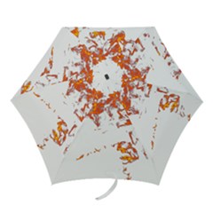 Can Walk On Fire, White Background Mini Folding Umbrellas by picsaspassion