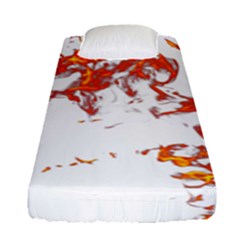 Can Walk On Fire, White Background Fitted Sheet (single Size) by picsaspassion