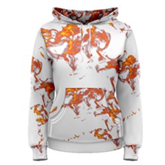 Can Walk On Fire, White Background Women s Pullover Hoodie