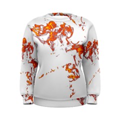 Can Walk On Fire, White Background Women s Sweatshirt