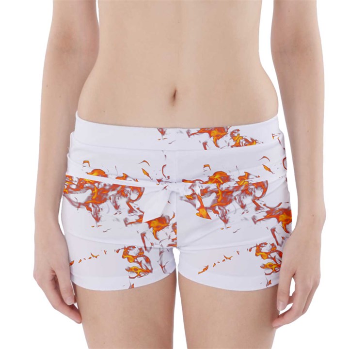 Can Walk on Fire, white background Boyleg Bikini Wrap Bottoms