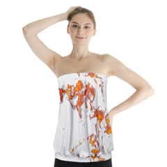 Can Walk On Fire, White Background Strapless Top by picsaspassion