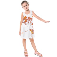 Can Walk On Fire, White Background Kids  Sleeveless Dress by picsaspassion