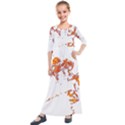 Can Walk on Fire, white background Kids  Quarter Sleeve Maxi Dress View1