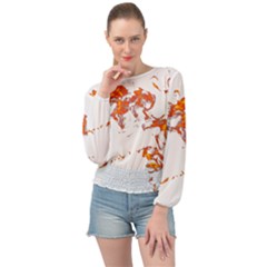 Can Walk On Fire, White Background Banded Bottom Chiffon Top by picsaspassion