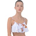 Can Walk on Fire, white background Frill Bikini Top View1