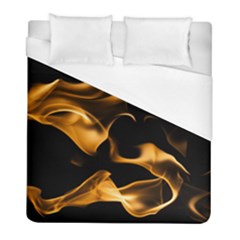 Can Walk On Volcano Fire, Black Background Duvet Cover (full/ Double Size) by picsaspassion