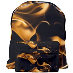 Can Walk On Volcano Fire, Black Background Giant Full Print Backpack by picsaspassion