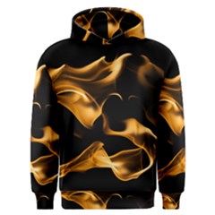 Can Walk On Volcano Fire, Black Background Men s Overhead Hoodie