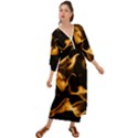 Can Walk on volcano Fire, black background Grecian Style  Maxi Dress View1