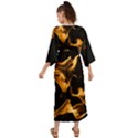 Can Walk on volcano Fire, black background Grecian Style  Maxi Dress View2