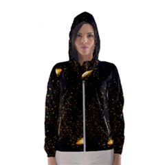 Cosmos Comet Dance, Digital Art Impression Women s Hooded Windbreaker