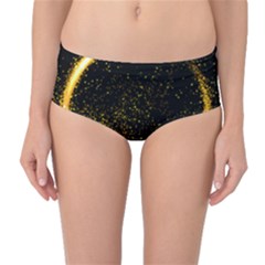 Cosmos Comet Dance, Digital Art Impression Mid-waist Bikini Bottoms by picsaspassion