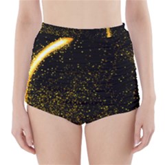 Cosmos Comet Dance, Digital Art Impression High-waisted Bikini Bottoms by picsaspassion