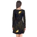 Cosmos comet dance, Digital art impression Long Sleeve V-neck Flare Dress View2