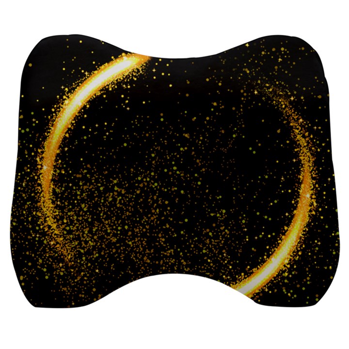 Cosmos comet dance, Digital art impression Velour Head Support Cushion