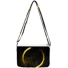 Cosmos Comet Dance, Digital Art Impression Double Gusset Crossbody Bag by picsaspassion