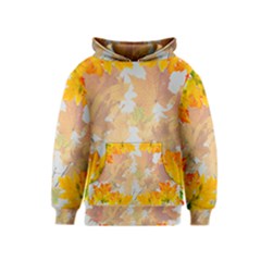 Autumn Maple Leaves, Floral Art Kids  Pullover Hoodie