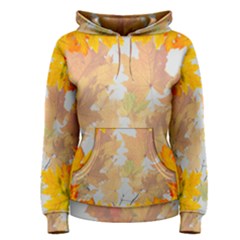 Autumn Maple Leaves, Floral Art Women s Pullover Hoodie