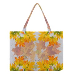 Autumn Maple Leaves, Floral Art Medium Tote Bag by picsaspassion