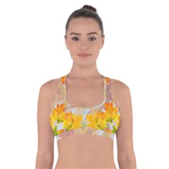 Autumn Maple Leaves, Floral Art Cross Back Sports Bra by picsaspassion