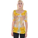 Autumn maple leaves, floral art Wide Neckline Tee View1