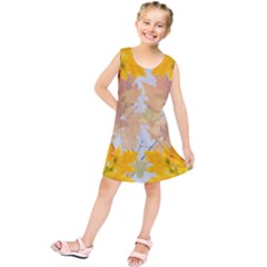 Autumn Maple Leaves, Floral Art Kids  Tunic Dress by picsaspassion