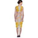 Autumn maple leaves, floral art Sleeveless Velvet Midi Dress View2