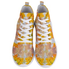 Autumn Maple Leaves, Floral Art Men s Lightweight High Top Sneakers by picsaspassion