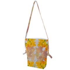 Autumn Maple Leaves, Floral Art Folding Shoulder Bag by picsaspassion