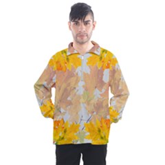 Autumn Maple Leaves, Floral Art Men s Half Zip Pullover