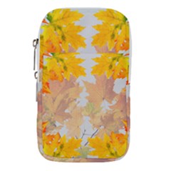 Autumn Maple Leaves, Floral Art Waist Pouch (small) by picsaspassion