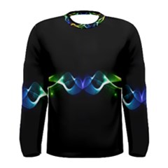 Colorful Neon Art Light Rays, Rainbow Colors Men s Long Sleeve Tee by picsaspassion