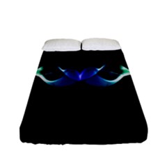 Colorful Neon Art Light Rays, Rainbow Colors Fitted Sheet (full/ Double Size) by picsaspassion