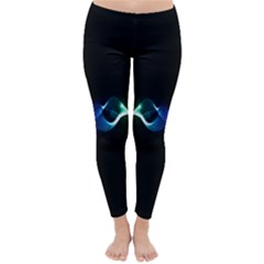 Colorful Neon Art Light Rays, Rainbow Colors Classic Winter Leggings